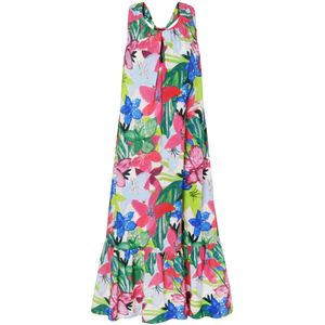 TATUUM Jurk 'Estella 1'  azuur / appel / fuchsia / wit