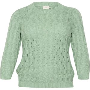 KAFFE CURVE Trui 'lana'  pastelgroen