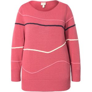Ulla Popken Trui  framboos / zwart / wit