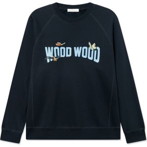 WOOD WOOD - WWHester - Sweatshirt - Nachtblauw - Lichtblauw - Mosterd