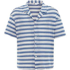 VAMOS CLO Overhemd  blauw / wit