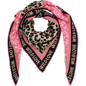 Zwillingsherz Doek 'Love is Love'  beige / lichtbruin / lichtroze / zwart