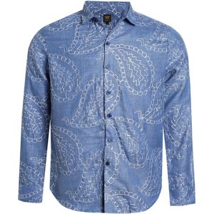 Campus Sutra Overhemd 'Zelma'  duifblauw / wit