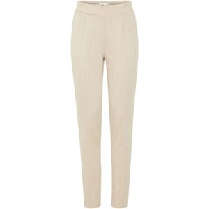 ICHI Bandplooibroek 'IHRuti'  crème / wit