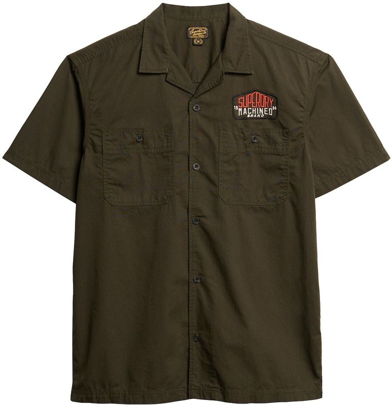 Superdry - Mechanic - Overhemd - Blauw - Katoen