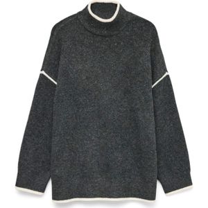 Vero Moda Tall Trui 'VMFAN'  antraciet / wit