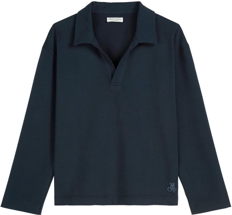 Marc O'Polo - Loungeshirt - Effen - Regular Fit - Puur Katoen - Lange Mouwen