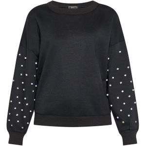 faina Sweatshirt  zwart / zilver / parelwit
