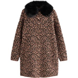 Next Gebreide jurk  ecru / bruin / zwart