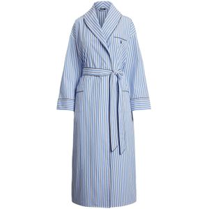 Polo Ralph Lauren Badjas kort ' Shirting Stripes '  blauw / wit