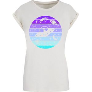 F4NT4STIC Shirt 'Retro Alien Weltraum Sonnenuntergang'  gemengde kleuren / parelwit