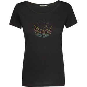 GREENBOMB Shirt 'Nature Mountain Stars'  blauw / geel / pink / zwart