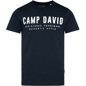 CAMP DAVID Shirt  navy / wit