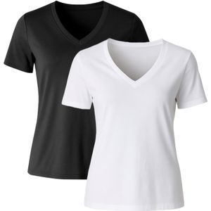 C&City Shirt  zwart / wit