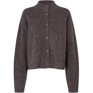 SECOND FEMALE Gebreid vest 'Menta'  chocoladebruin