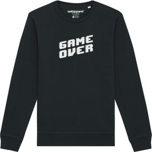 Watapparel Sweatshirt ' Game Over '  zwart / wit