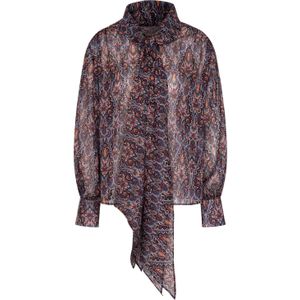 SEIDENSTICKER Blouse  beige / donkerblauw / donkerlila