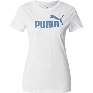 PUMA Functioneel shirt 'ESS No. 1'  saffier / wit