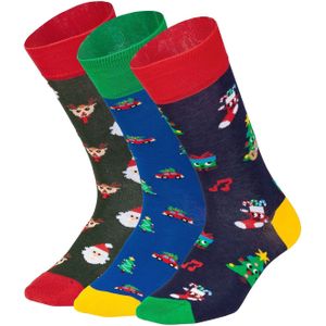 DillySocks Sokken 'Wonderful Christmas'  blauw / groen / rood