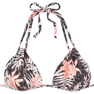 BUFFALO Bikinitop  chocoladebruin / rosa / zwart / wit