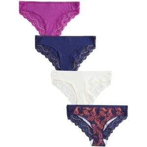 Next Slip  navy / lila / roodviolet / wit