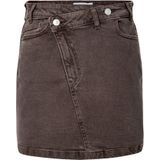 Pcselma - Denim Minirok - Asymmetrische Rok - Mid-Waist