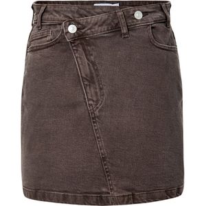 Pcselma - Denim Minirok - Asymmetrische Rok - Mid-Waist