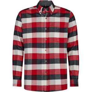 HECHTER PARIS Overhemd  beige / antraciet / rood