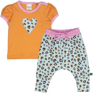 Fred's World by GREEN COTTON Set  lichtblauw / donkeroranje / rosa / zwart