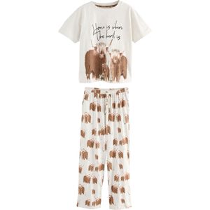 Next - Pyjama - Ombregrijs Lichtgrijs Zwart - 2-delig - Jersey