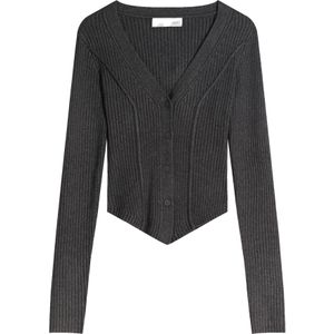 Bershka Gebreid vest  donkergrijs