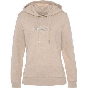 Bench - Loungewear Hoodie - Beige mêlee - Met Glanzende Logo-borduurwerk