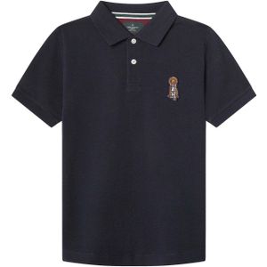 Hackett Londonvoor jongens. HK5600005 Heritage Harry marine polo (2años= 92cm), Casual, Katoen, Korte mouwen, Marineblauw, kinderkleding