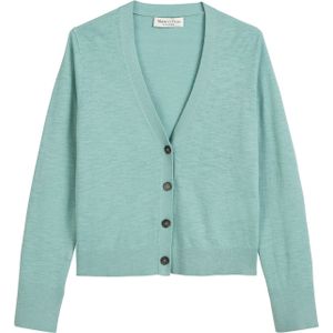 Marc O'Polo - Gebreid Damesjack - Effen - Mix van Katoen en Linnen