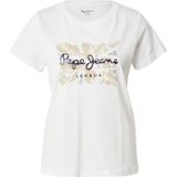 Pepe Jeans - PL5000046 - T-shirt - Wit - Katoen - Korte Mouwen