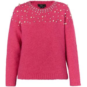 faina Trui  pink / transparant / parelwit