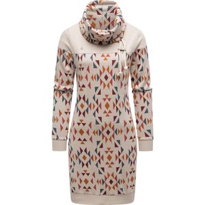 Ragwear Jurk 'Chlloe Aztec'  ecru / petrol / oranje / bordeaux