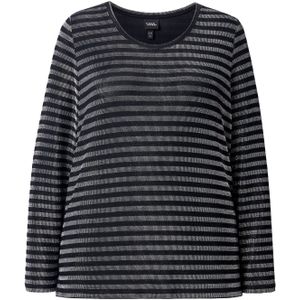 Ulla Popken Shirt  zwart / zilver