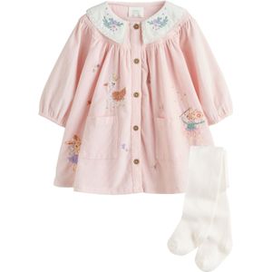 Next Set  lichtbruin / riet / rosa / wit