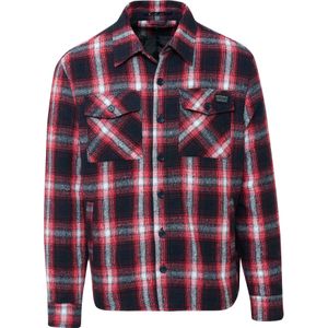 KOROSHI Overhemd  grijs / rood / zwart