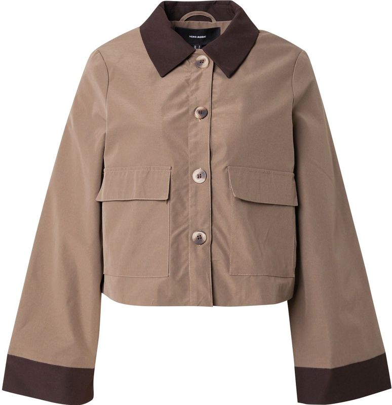 VERO MODA Tussenjas 'VMVIC'  brokaat / donkerbruin