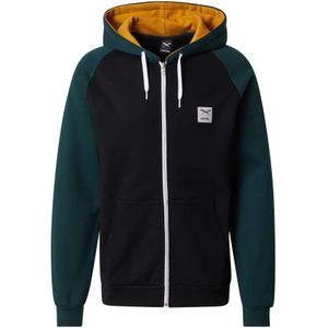 Iriedaily Sweatvest 'De College 2'  nachtblauw / geel / jade groen