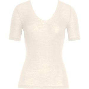 Hanro Onderhemd ' Woolen Silk Kurzarm '  crème / offwhite