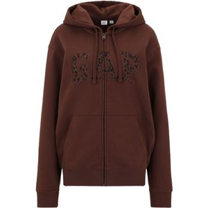 Gap Tall Sweatvest 'HERITAGE'  chocoladebruin / zwart