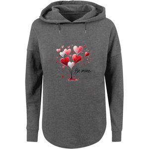 F4NT4STIC Sweatshirt 'Herzbaum Be Mine!'  donkergrijs / rood / wit