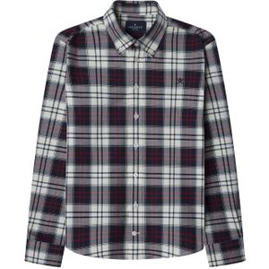 Hackett London Overhemd  robijnrood / zwart / wit