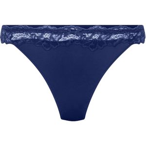 Hunkemöller String 'Lace & Shine'  donkerblauw