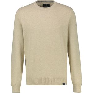 Lerros - Gebreide Trui - Tender Beige Melange - 100% Katoen