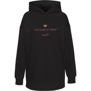 Capuchontrui - Zwart - Loungewear - Met Print