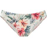 Look - Gebloemd Bikinibroekje - Crème - Recycling-Polyamide